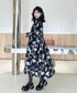 Smoke Marble Flare Dress